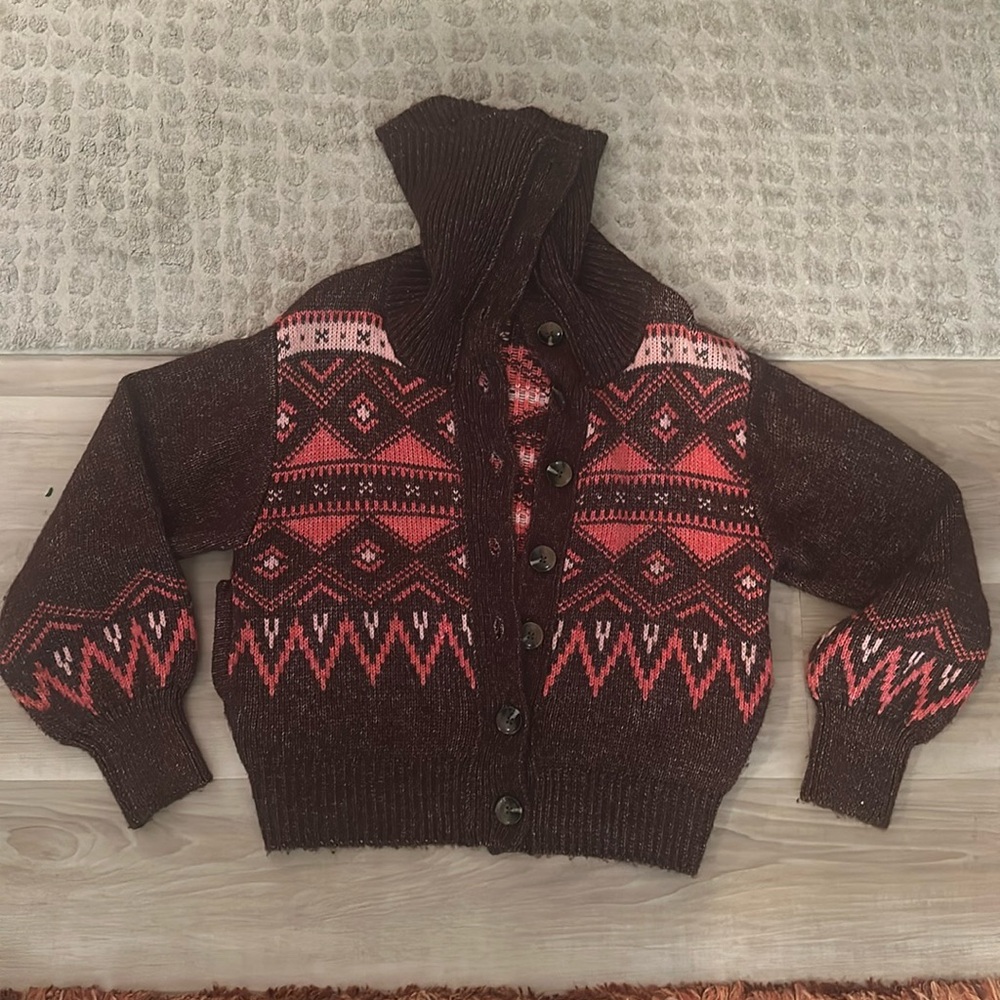 Who what where cardigan turtleneck sweater
